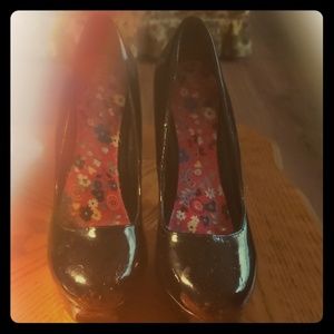 A pair of Patten leather heels